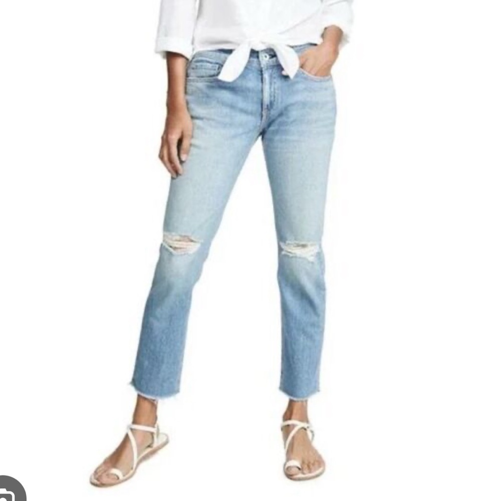 NWT Rag & Bone Dre low rise ankle slim boyfriend sonny with holes size 28-32